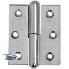 Mbelband gerade-Halbrundkopf,fr stumpfe Tren links,50x40 mm,Stahl vern.
