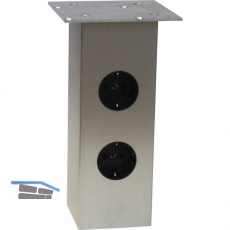 Barkonsole Jumbo \&quote;Power Station\&quote;, Hhe 230 mm, Aluminium Edelstahl Effekt