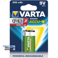 VARTA Batterie Power Akku 6F22 9V 200 mAh (1 St)