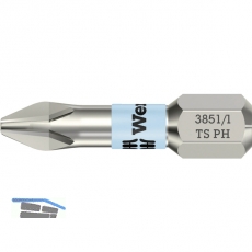 WERA Bit-Einsatz Edelstahl 3851/1TS 1/4\&quote;sechskant PH 1/25 mm Phillips