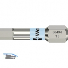 WERA Bit-Einsatz Edelstahl 3840/1TS 1/4\&quote;sechskant 4.0/25 mm Innensechskant