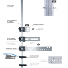 HETTICH ACCURA Ersatzschieber mit Bohrbuchse - Aluminium/Kunststoff, 44767