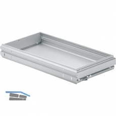 HETTICH SYSTEMA TOP 2000 Breitwandschubladen, KB 800 mm, Stahl Alu-Finish