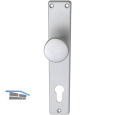SCH-LINE Knopflangschild EUROPA, PZ88, m. Wechsel-Rollstift M 10, silber elox