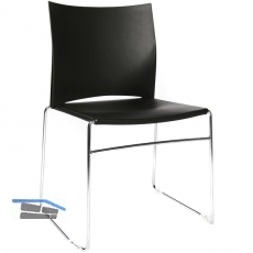 TOPSTAR Web-Chair Besucherstuhl, Sitz/ Rckenlehne KS schwarz, Gestell verchr.