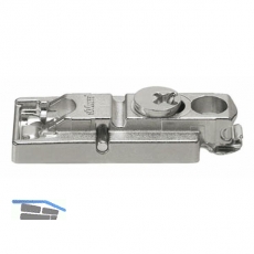 BLUM CLIP Montageplatte gerade, Spax-Schrauben, HV: Exzenter, Distanz 0 mm