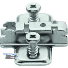 BLUM CLIP Kreuzmontageplatte, vorm. Systemschrauben, HV: Langloch, Distanz 3 mm