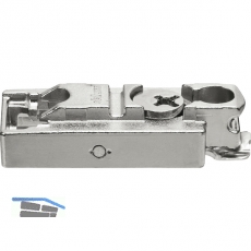 BLUM CLIP Montageplatte gerade, Spax-Schrauben, HV: Exzenter, Distanz 3 mm