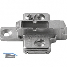 BLUM CLIP Kreuzmontageplatte, Spax-Schrauben, HV: 2-teilig, Distanz 3 mm
