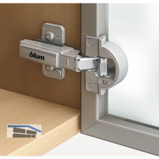 BLUM CLIP top BLUMOTION Alurahmenscharnier 95, 9,5mm, mit Feder, Schrauben