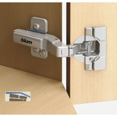 BLUM CLIP top Winkelscharnier 45, 95, halbaufschlagend, mit Feder, Schrauben