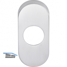DORMA Drckerrosette PREMIUM 6621 -oval mit Hochhaltefeder, 20, 0 mm, Edst. matt