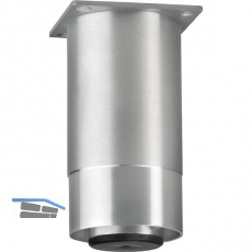 Dekorfu Fu  60 mm, Lnge 160 mm, Aluminium matt geschliffen/glanz