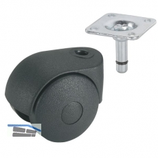 Doppelrolle 50 mm Kunststoff-schwarz
