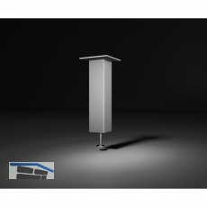 Barkonsole Capri Holz gerade 50 x 50 mm, Hhe 170 mm, Aluminium Edelstahl Effekt