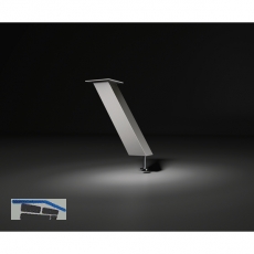 Barkonsole Capri schrg 50 x 50 mm, Hhe 230 mm, Aluminium Edelstahl Effekt