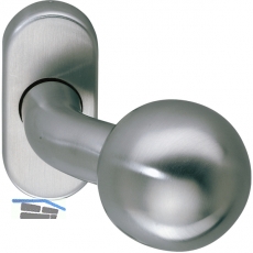 MARCHESI Trknopf drehbar - auf Ros. oval 31x61, VK 8, Edelstahl