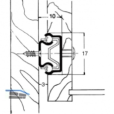 Kugelkfigfhrung - Teilauszug, Schienenlnge 311 mm