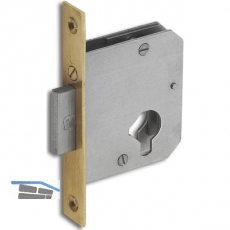 JuNie 2863 Zylinder-Einsteckschloss, Dornma 30 mm, blank, Stulp Messing