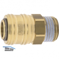 Euro Druckluft Kupplung aus Messing mit Auengewinde 1/2\&quote;