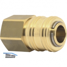Euro Druckluft Kupplung aus Messing mit Innengewinde 1/4\&quote;