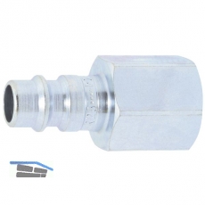 Euro Druckluft Stecknippel aus Stahl mit Innengewinde 1/4\&quote;