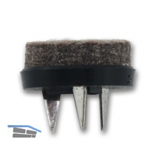 SECOTEC Gleitngel Puntak mit Filz zum Nageln schwarz 19 mm SB-20 BL3