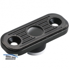 Stangenfhrung f. Holztren C= 20 x 50 mm, schwarz beschichtet