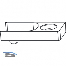 GU-966 mZ Schlieplatte, Schema C, Montage auf Falzhebelverschluss, Zink silber