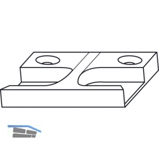 GU Schlieplatte, Eurofalz 24x8 mm, 13V, Zink silber