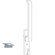 GU-937/934 HS Drehgriff DIRIGENT, einseitig, mit PZ, Alu silber eloxiert