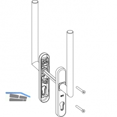 GU-937/934 HS Drehgriffgarnitur FORTE, beidseitig, mit PZ-Lochung, Edelstahl