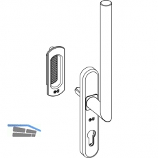 GU-937/934 HS Drehgriffgarnitur FORTE, einseitig, mit PZ-Lochung, Edelstahl