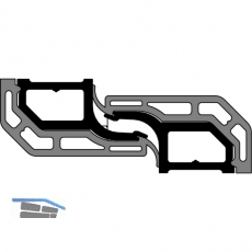 GU-937/934 HS Mittelstosicherung ,Flgelabstand 25-29 mm, L=2900 mm, grau