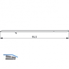 GU Thermostep 204 Trittschwelle P1950, L=2500 mm, Alu silber eloxiert