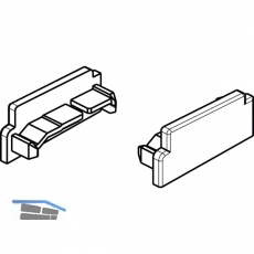 GU Thermostep/Timberstep Endkappe zu Aufsatzschiene P1634, links