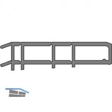 GU Thermostep/Timberstep Zwischenprofil 61 P1846, L=2000 mm, Kunststoff grau