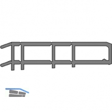 GU Thermostep/Timberstep Zwischenprofil 61 P1846, L=2500 mm, Kunststoff grau