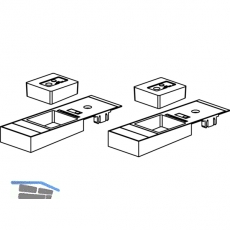 GU Timberstep Rahmen-Eckverbinder-Set unten IV68