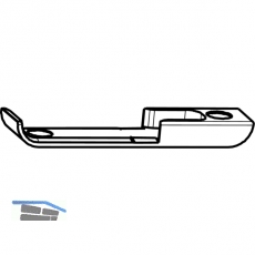 GU Schlieplatte, Eurofalz 18x8 mm, fr Rollzapfen, Falzluft 11 mm, Stulp 16 mm