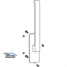 GU-966/150/200 mZ Getriebe-Drehgriff DIRIGENT, Aussperrsich., Alu wei, links