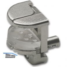Glasbodentrger Alfa Stop zum Stecken, Bohr  5 mm, vernickelt