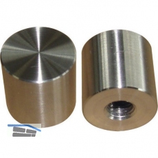 Glasklebeteller  15 mm, Edelstahl rostfrei