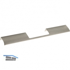 Griffleiste Edge Urban LA 2 x 64 mm, Lnge 350 mm, Aluminium Edelstahl Effekt