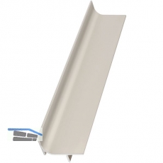 Griffmulde Aktor L-Profil vertikal, L 5000 mm, H 46 mm, Alu wei RAL 9010