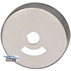 GRUNDMANN WC-Rosette  50 mm, m. Sichtschlitz u.Anschraubtrger \&quote;U\&quote;, EdSt. matt