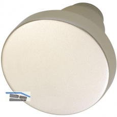 GRUNDMANN Knopfdrckerlochteil Flachform,  45 mm, Aluminium neusilber eloxiert