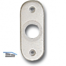 GRUNDMANN Drckerrosette WG oval, sichtbar geschr., 27 x 67 x 6 mm, Alu pol(16)