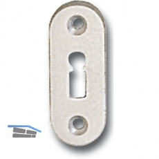 GRUNDMANN Drckerrosette WG oval, sichtbar geschr., 27 x 67 x 6 mm, Alu pol(16)