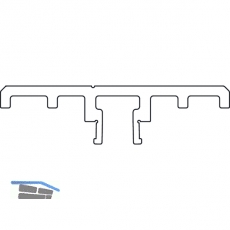 HAUTAU ThermoTop 2 Adapterprofil, L=3500 mm, grau